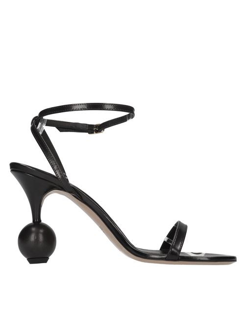 Sandali Les Sandales Bisou in pelle JACQUEMUS | 243FO149-4036 990NERO